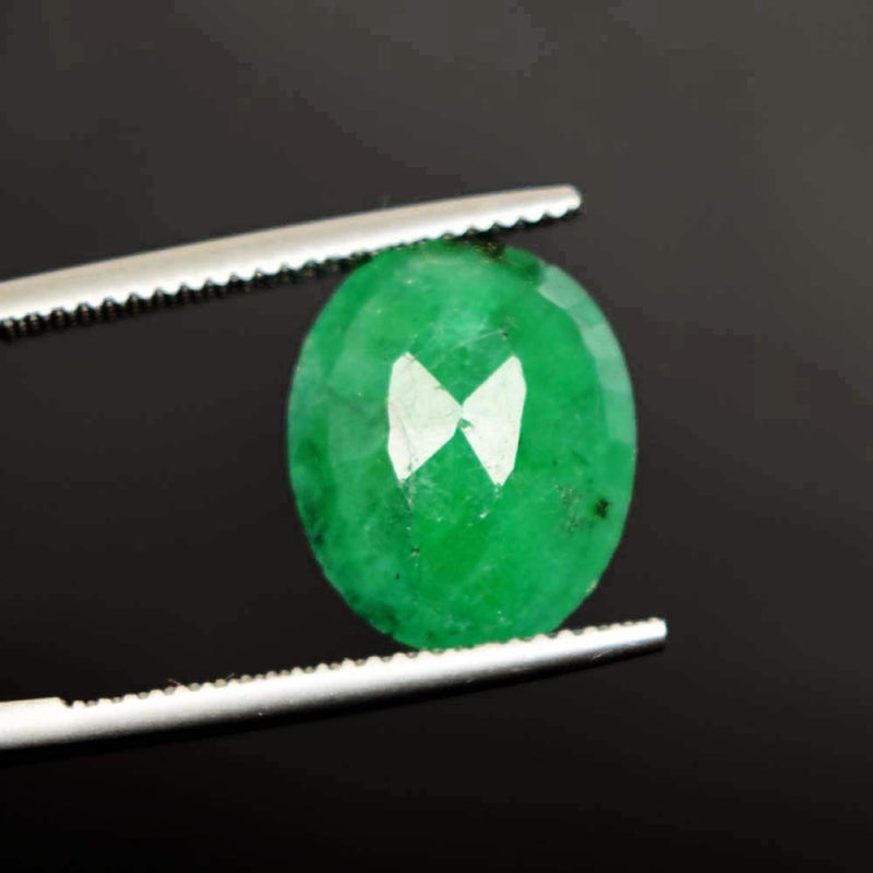 GEMHUB Gemstone For Jewelry Making 5.20 Carat Colombian Egl Certified Natural Green Emerald Oval Cut Loose Gemstone Jewelry For Women - Image 4